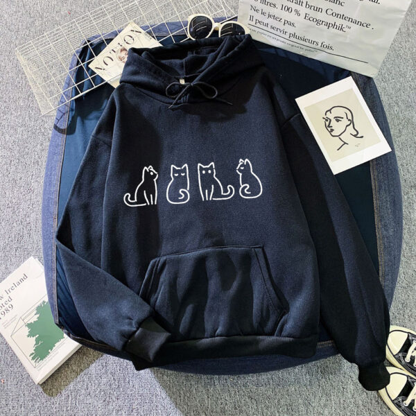 Hoodie Sweater Couple Loose Printed Top - Image 7