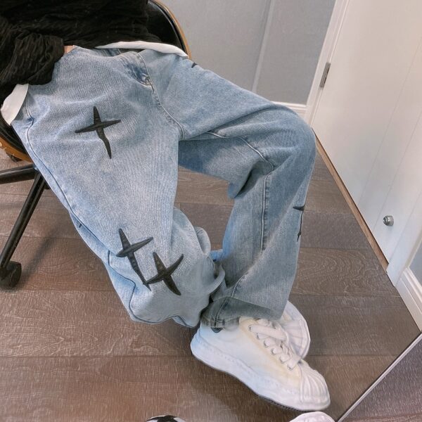 Spring And Autumn Fashion Casual Men's Nine Point Jeans - Image 5