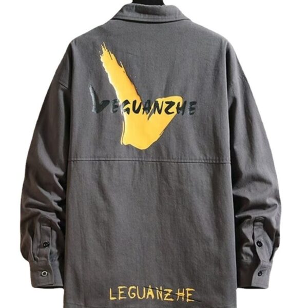 Long Sleeve Shirt Men's Loose Casual Shirt Teenagers And Students Coat - Image 3