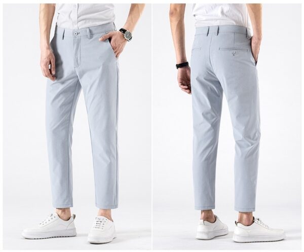 Casual Cropped Pants Men's Spring And Autumn Slim Fit Skinny Business Men's Suit Pants Korean Fashion - Image 8