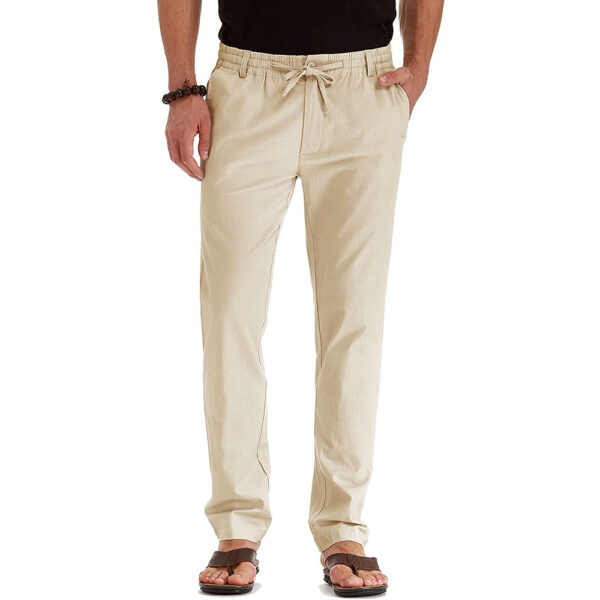 Business Casual Men's Pants Europe And The United States Loose Large Size Elastic Waist With Solid Color Sweatpants Men - Image 4