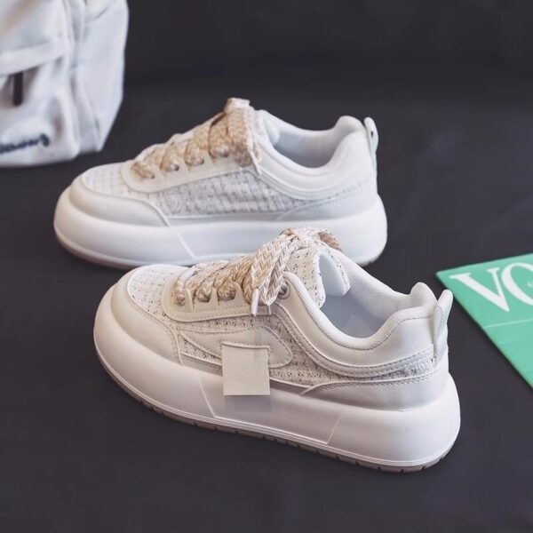 Thick Bottom Spring And Autumn Milk Fufu Show Feet Little Wild Original Niche Sports Board Shoes - Image 5