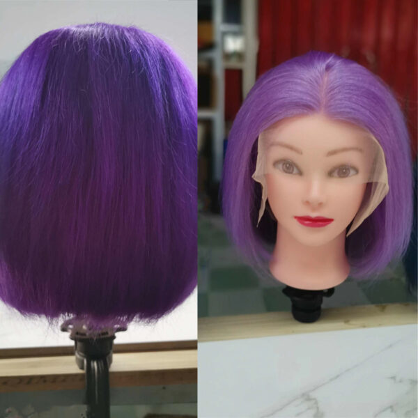 Straight Black Short Bob Synthetic Lace Front Wigs - Image 3