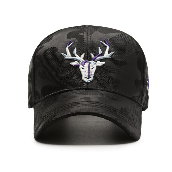 Embroidery Hat Elk Peaked Cap - Image 4