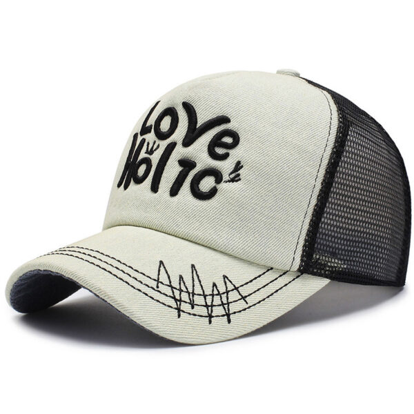 Spring And Summer Fashion Embroidery Alphabet Peaked Cap Outdoor Travel - Image 3