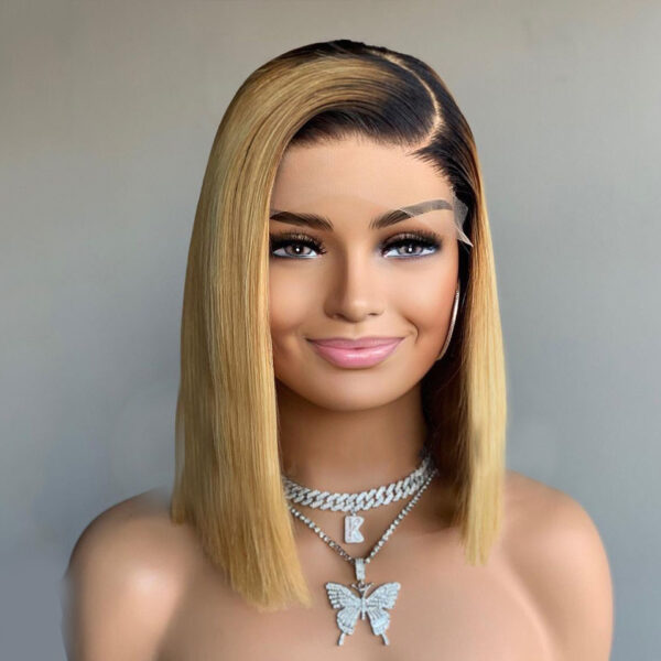 New Ombre Straight Human Hair Short Bob - Image 3