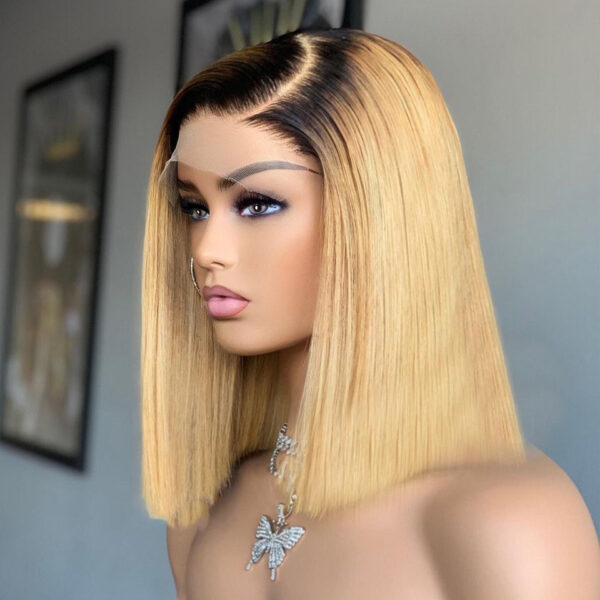 New Ombre Straight Human Hair Short Bob - Image 5
