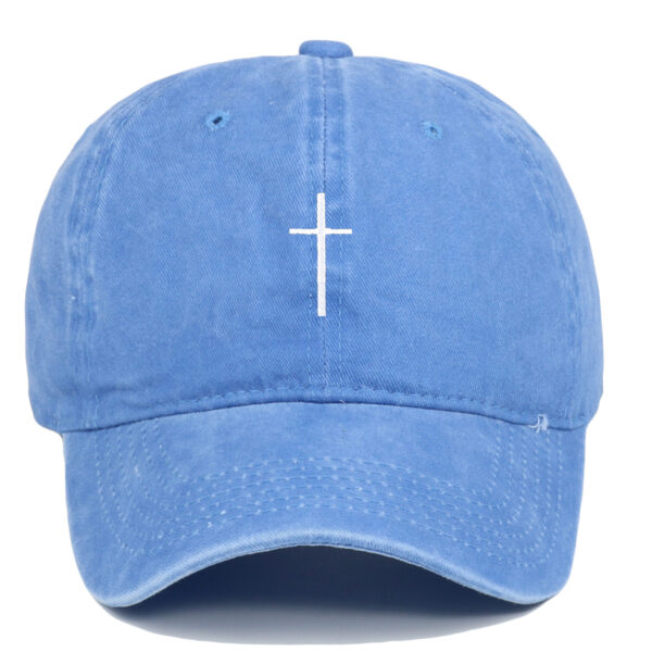 Cross Embroidered Peaked Cap Baseball Cap Letter Sun Hat - Image 3