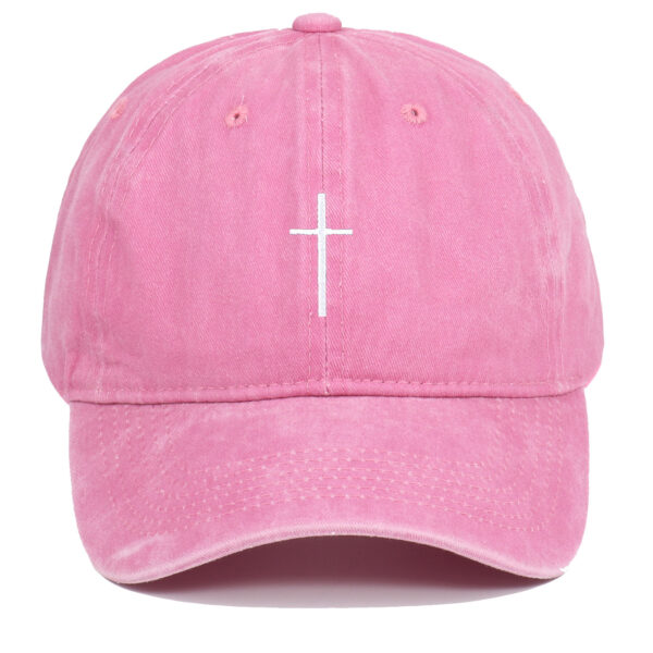 Cross Embroidered Peaked Cap Baseball Cap Letter Sun Hat - Image 5