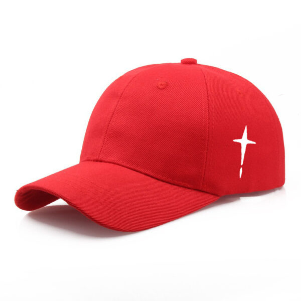 Baseball Cap Men's Polyester Cotton Cross Print Casual Sun Hat - Image 3