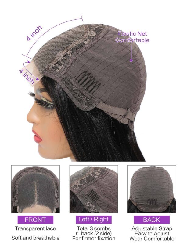 Front Lace Wig Human Hair Wig - Image 4